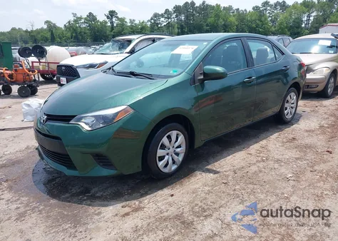 2014 Toyota Corolla Le from USA, damaged, VIN 2T1BURHE3EC161604